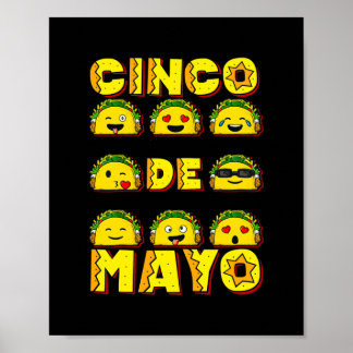 Affiche Cinco de Mayo Taco Funny Boys Hommes Cuisine mexic