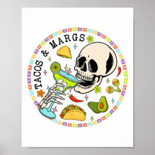 Affiche Cinco De Mayo Tacos Et Margs Fête Mexicaine De Fie