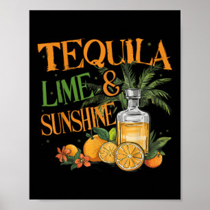 Affiche Cinco De Mayo Tequila Lime Et Sunshine Alcool Lo