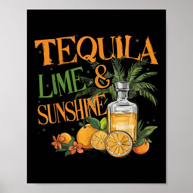 Affiche Cinco De Mayo Tequila Lime Et Sunshine Alcool Lo (Devant)