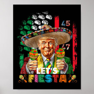 Affiche Cinco De Mayo Trump Taco Drôle Trump Mexicain Trum
