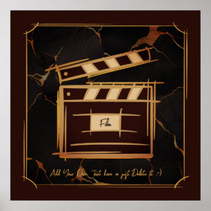 Affiche cinéaste, producteur de films, réalisateur, acteur