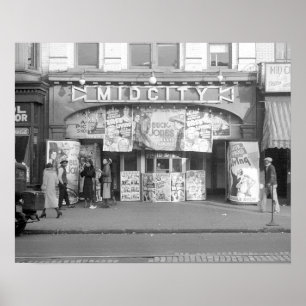 Affiche Cinéma Midcity, 1937. Photo ancienne