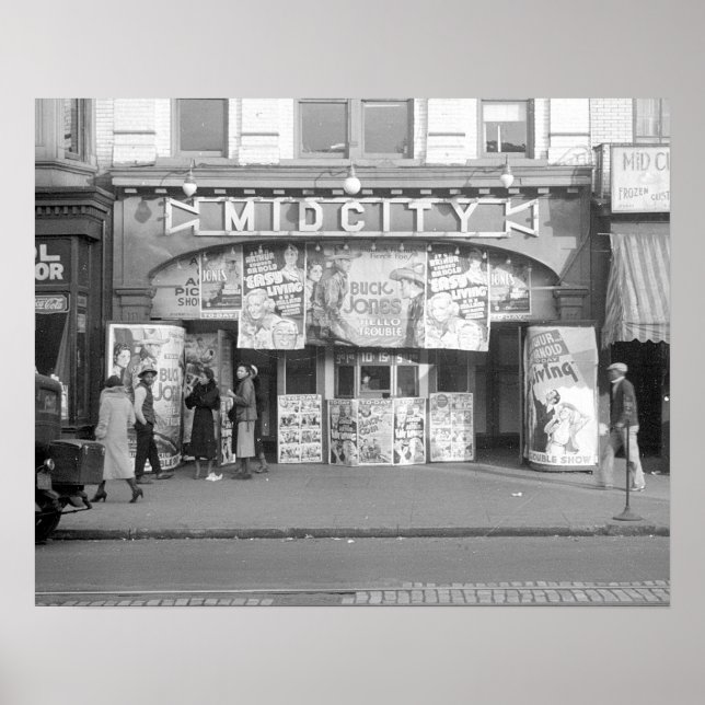 Affiche Cinéma Midcity, 1937. Photo ancienne (Devant)