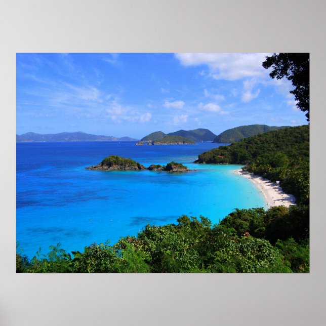 Affiche Cinnamon Bay Panorama St. John, U.S.V.I. 24 x 18 (Devant)