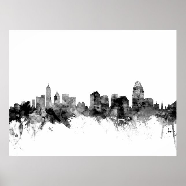 Affiche Cinnati Ohio Skyline (Devant)