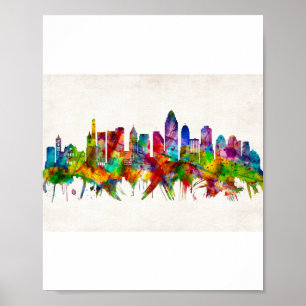 Affiche Cinnati Ohio Skyline