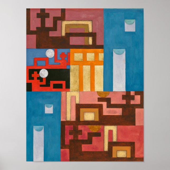 Affiche Cinq chiffres étendus | Sophie Taeuber-Arp | (Devant)