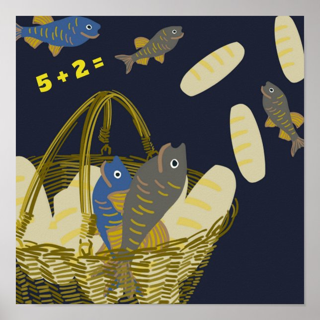 Affiche Cinq Lots, deux poissons (Devant)