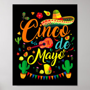 Affiche Cinq mai drôle de fête mexicaine 5 mai