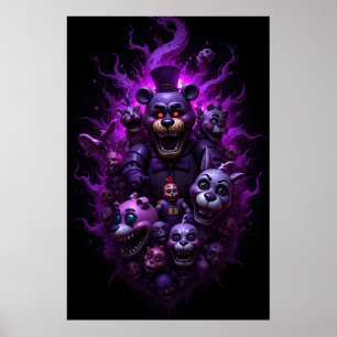 Affiche Cinq Nuits chez les Animatroniques de Freddys avec