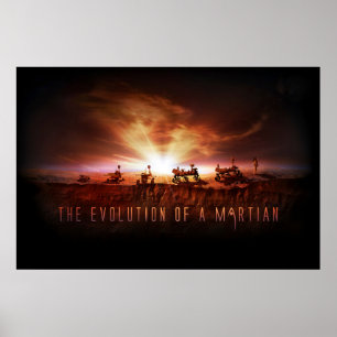 Affiche Cinq rovers Mars réussis