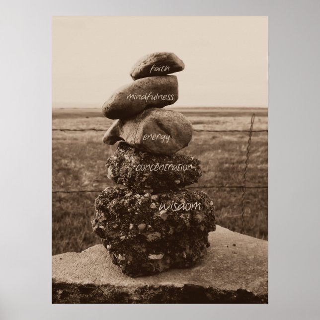 Affiche Cinq vertus du zen (Devant)