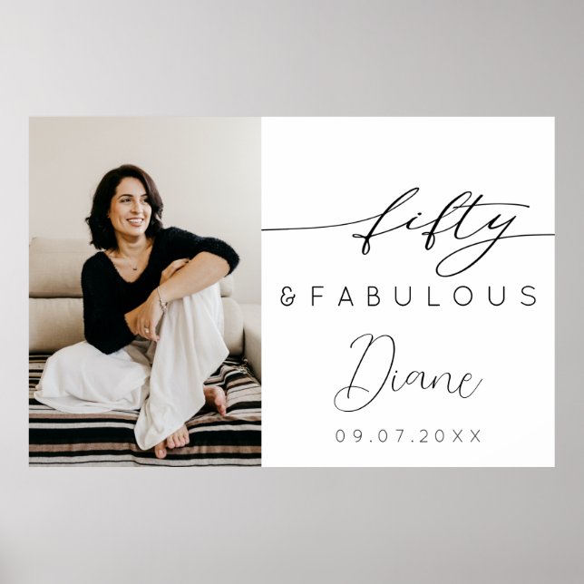 Affiche Cinquante ans et Fabuleux Photo 50e Anniversaire  (Devant)