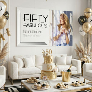 Affiche Cinquante ans et Fabuleux Photo 50e Anniversaire