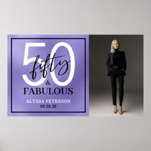 Affiche Cinquante ans et Fabuleux Photo Fête d'anniversair