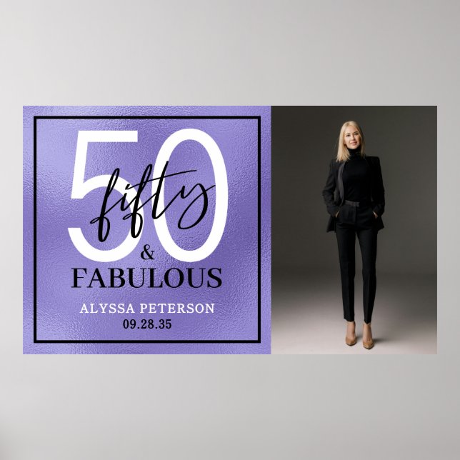 Affiche Cinquante & Incroyable Écriture Violette 50e Anniv (Devant)