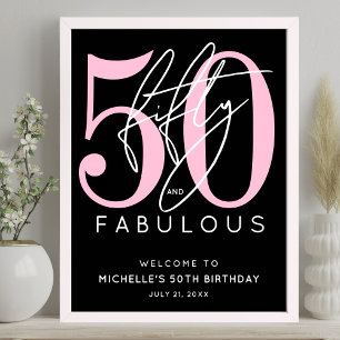 Affiche Cinquante Merveilleuses Roses Noires 50e Anniversa
