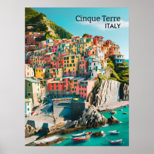 Affiche Cinque Terre, Italie - Photo personnalisable