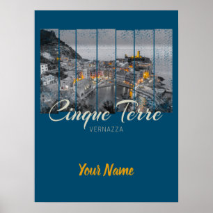 Affiche Cinque Terre Vernazza Italien Souvenir Vintage