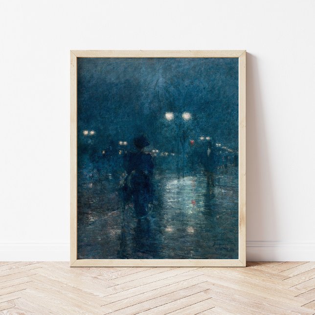 Affiche Cinquième avenue Nocturne | Childe Hassam (Créateur téléchargé)