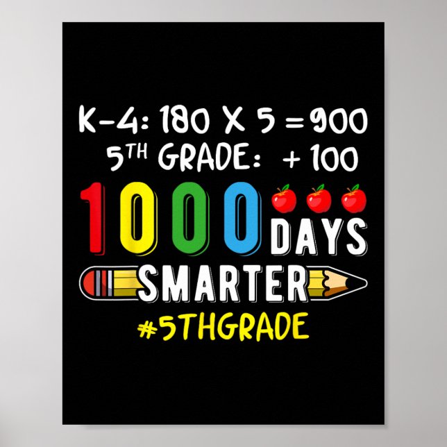 Affiche Cinquième professeur de 5e année élève 100 école 1 (Devant)