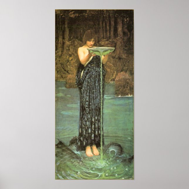 Affiche Circe Invidiosa par John William Waterhouse (Devant)