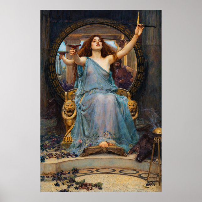 Affiche Circé offrant la coupe à Ulysse par Waterhouse (Devant)