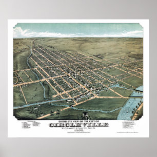 Affiche Circleville, OH, Carte panoramique - 1876
