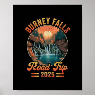 Affiche Circuit de Burney Falls 2025 Vacances d'été Famill