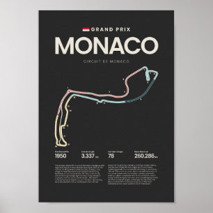 Affiche Circuit de Grand Prix de Monaco