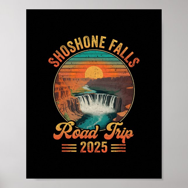 Affiche Circuit de Shoshone Falls 2025 Vacances d'été Fami (Devant)