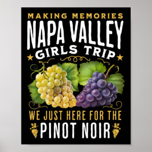 Affiche Circuit de vignobles de Napa Valley entre filles d