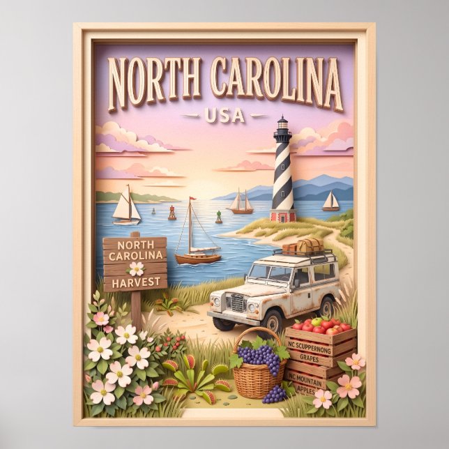 Affiche Circuit des phares des Outer Banks de Caroline du  (Devant)