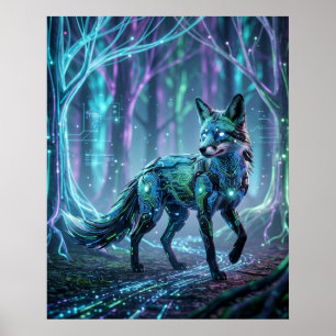 Affiche Circuit Fox Forêt Néon