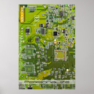 Affiche Circuit imprimé circuit imprimé circuit vert circu