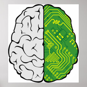 Affiche Circuit imprimé de la carte mère de l'ordinateur l