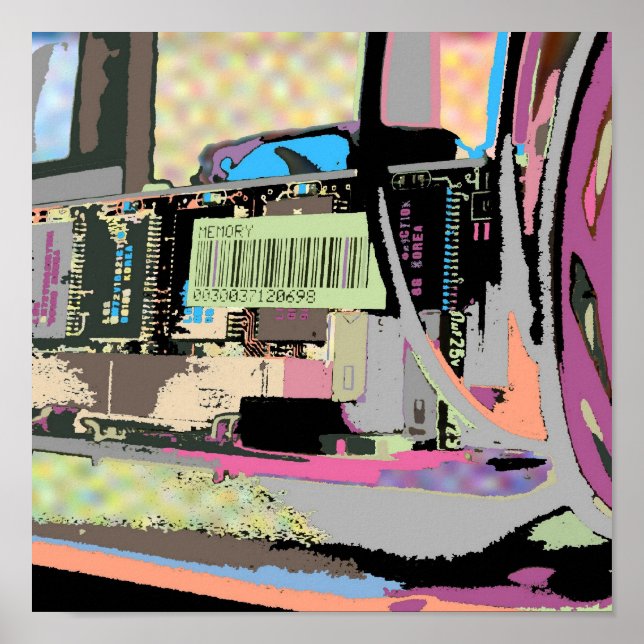 Affiche circuit informatique (Devant)