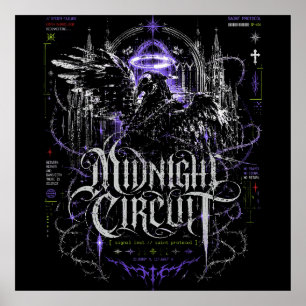 Affiche Circuit Minuit Gothique Cyberpunk Graphique