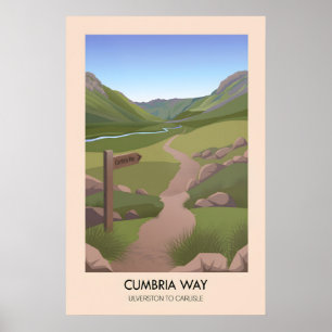 Affiche Circuit pédestre de grande randonnée de Cumbria Wa