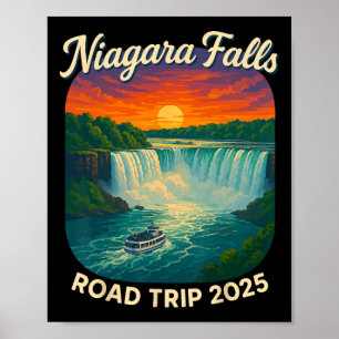 Affiche Circuit routier des chutes du Niagara 2025 Coucher
