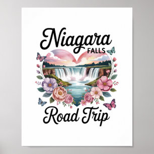 Affiche Circuit routier des chutes du Niagara Souvenir de 