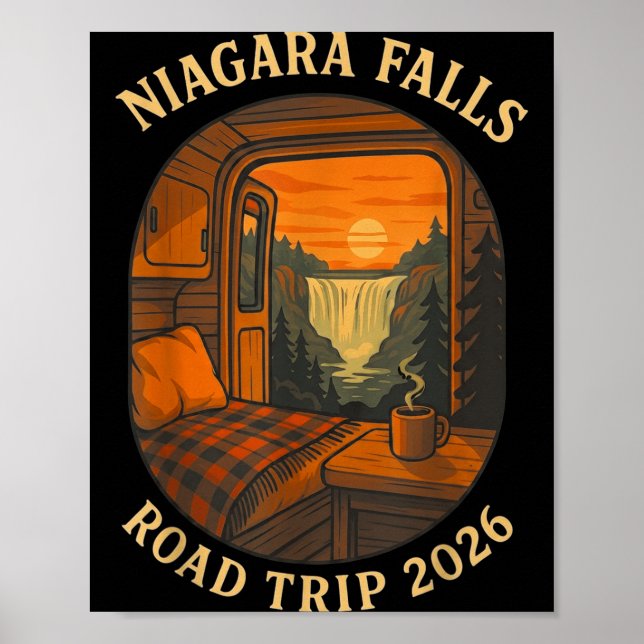 Affiche Circuit routier des chutes du Niagara vacances d'é (Devant)