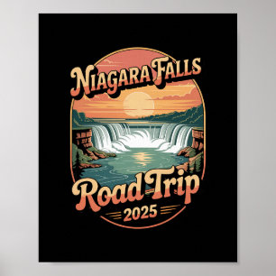 Affiche Circuit routier des chutes du Niagara Vacances d'é