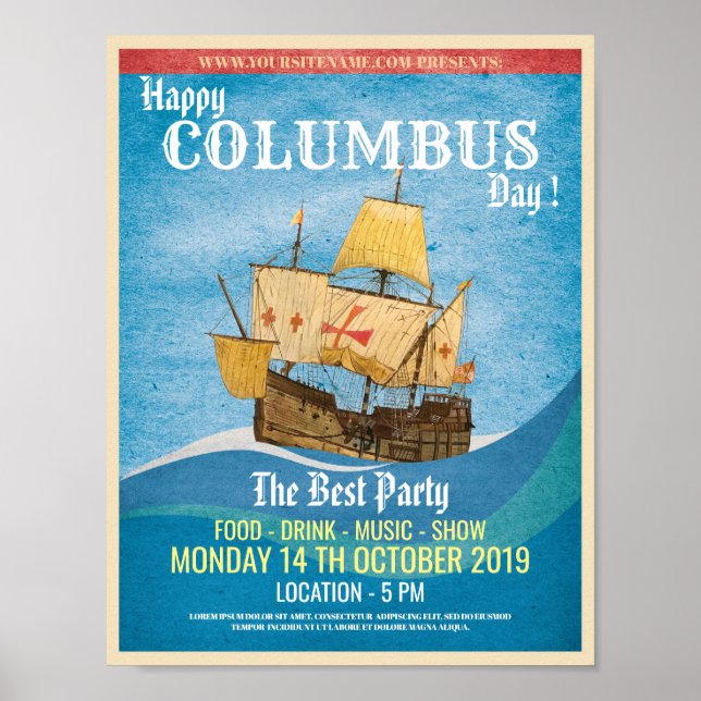 Affiche Circulaire du jour Columbus (Devant)