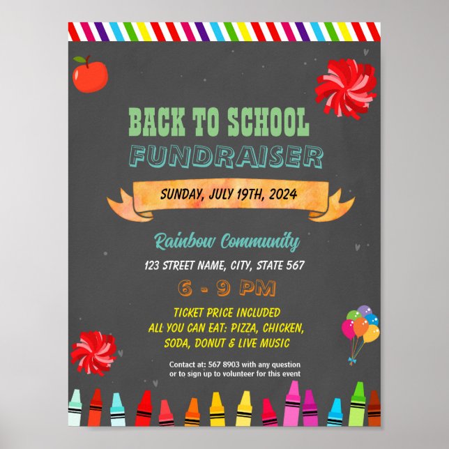 Affiche Circulaire Editable School Spirit (Devant)