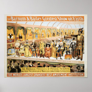 Affiche Circus Barnum et Bailey Plus grand spectacle sur T