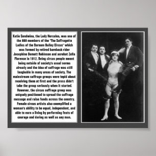 Affiche Circus Suffragette Katie Sandwina Barnum Bailey