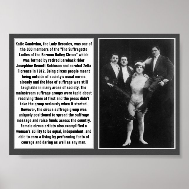 Affiche Circus Suffragette Katie Sandwina Barnum Bailey (Devant)