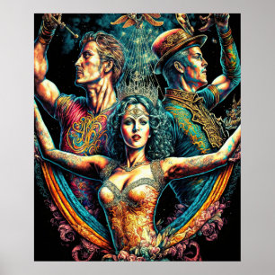 Affiche Circus Trapeze Artists Performer Cirque Vaudeville